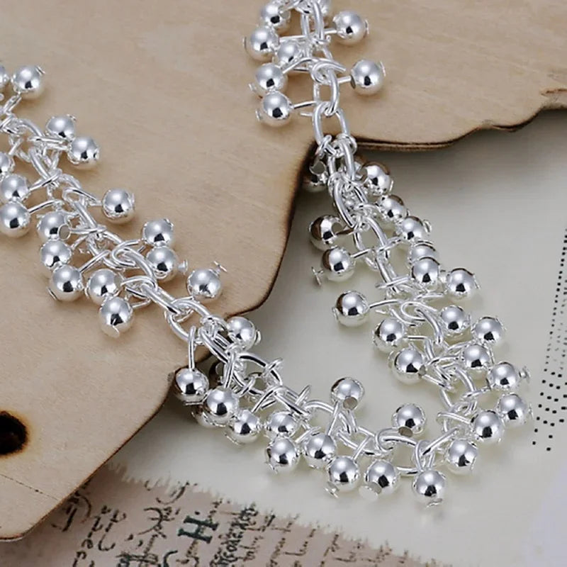 925 Sterling Silver Chain Link Bracelet for Women