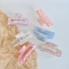 1 Set of Women's Acetic Acid Pearl Rectangular Hair Claw Suitable for All Kinds of Ha alternate view