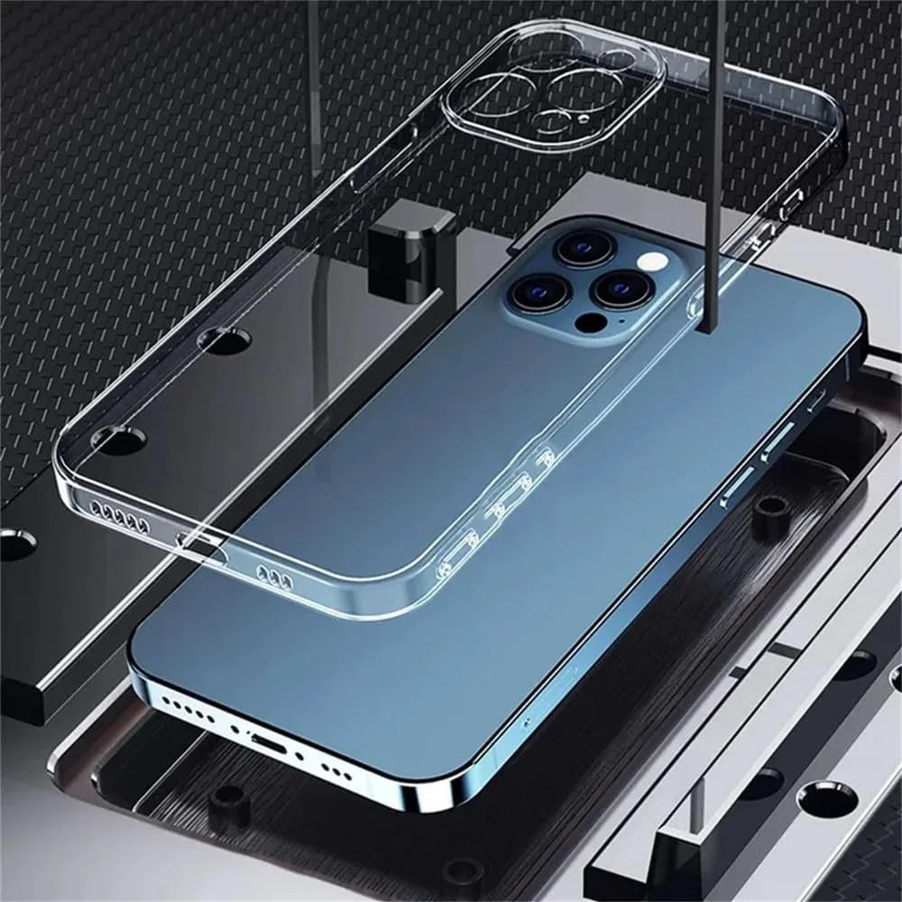Ultra Thin Clear Transparent Soft TPU Case For iPhone 16 Pro Max 15 14 13 12 11 Pro additional angle