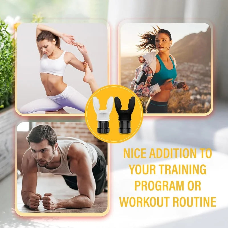 Portable Silicone Breathing Exerciser | Adjustable Resistance Lung Training Device additional angle