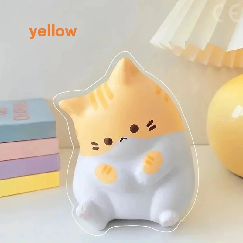 Cat Slow Rising Squishy Toy, Kawaii Cat Stress Ball for Desk Gift Soft Foam Squeeze To close-up view