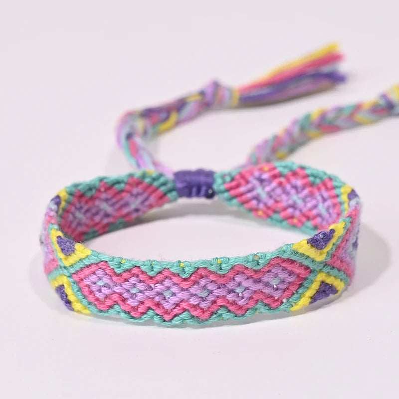 Rope Weave Bohemia Friendship Bracelet | Handmade Summer Beach Style Jewelry close-up view