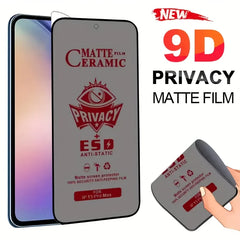 Matte Ceramic Privacy Screen Protector  Anti Spy Anti Fingerprint Anti Scratch For iPhone 17 16 15 14 13 12 11 Pro Max 5 Pack