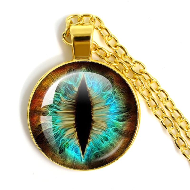 Fashion Evil Eye Pendant Necklace | Trendy Glass Cabochon Jewelry Gift lifestyle view