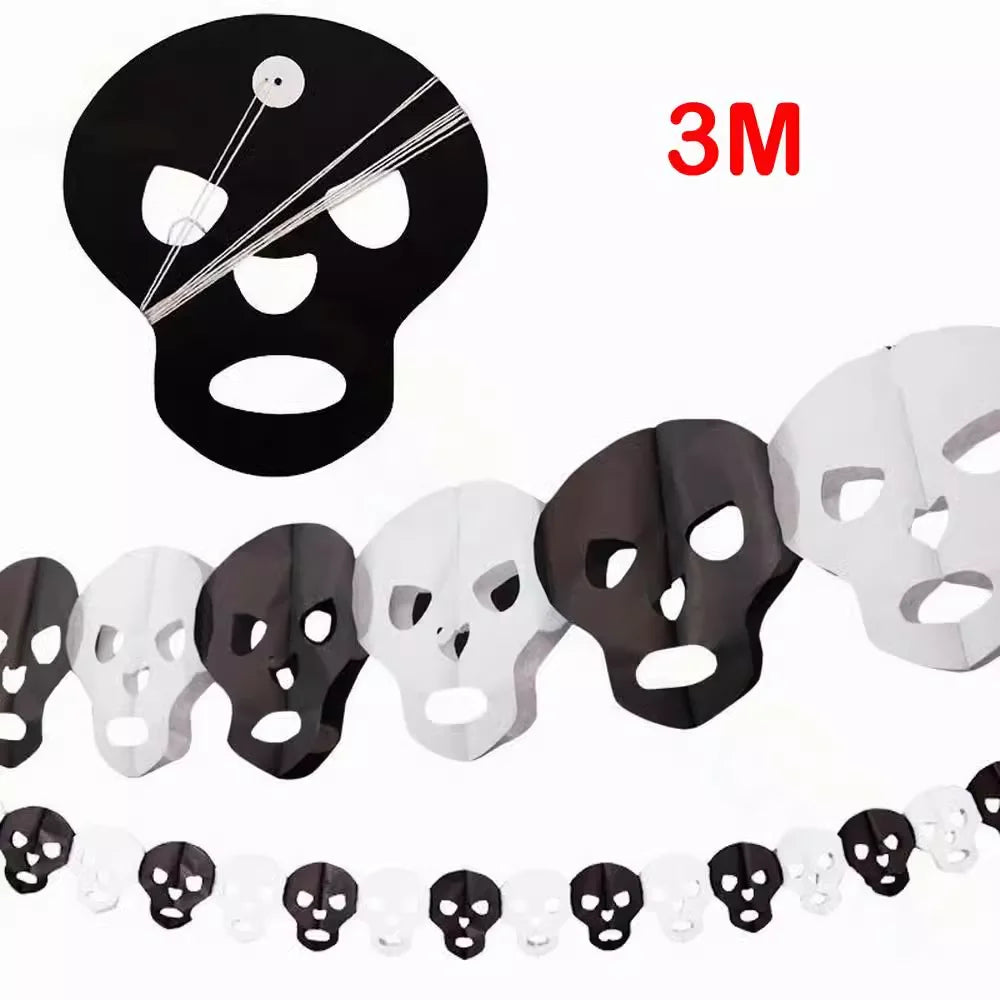 Halloween props Spider pumpkin ghost bats paper close-up view