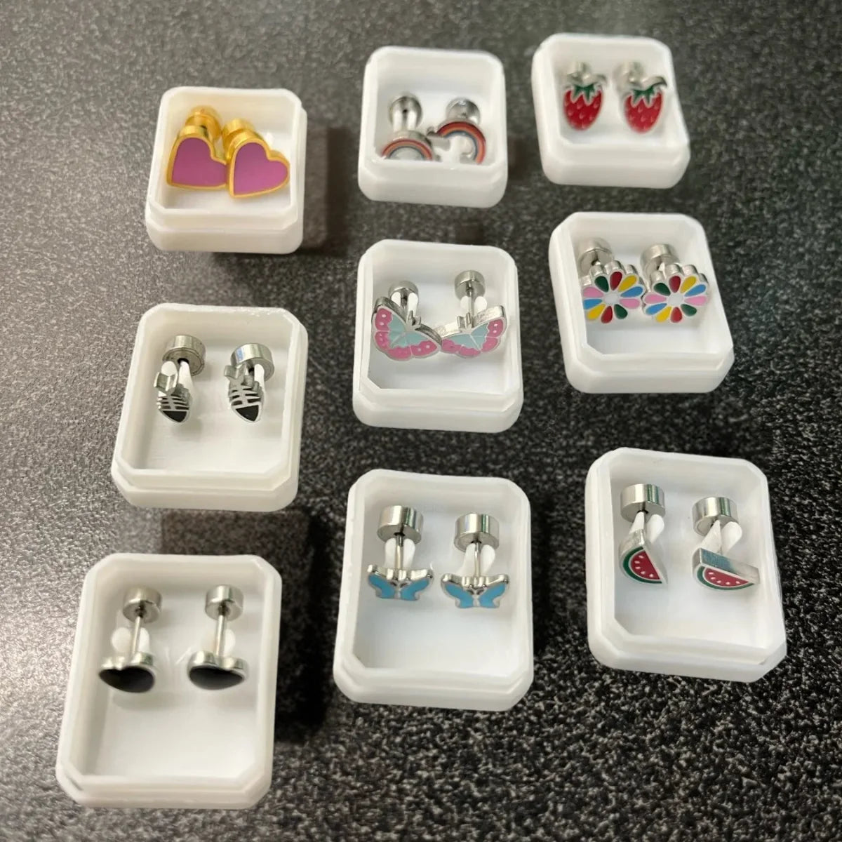 Cute Acrylic Animal Stud Earrings | Surgical Steel Hypoallergenic Earrings for Women alternate view