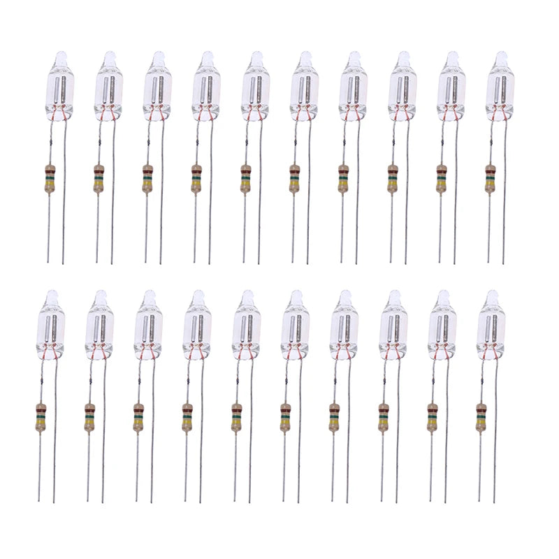 20PCS Neon Indicator Lamps With Resistors for 220V AC Mains | Red Glow Lamp lifestyle view