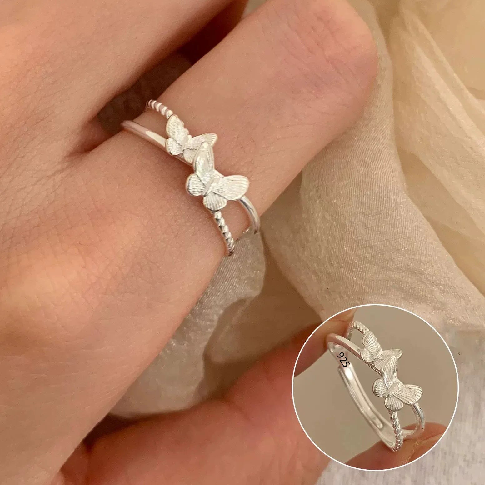 Sterling Silver Bow Ring for Women