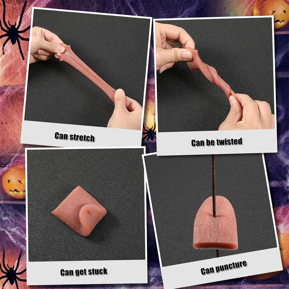 Halloween Fake Tongue Realistic Prop | Stretchable Horror Party Accessory alternate view