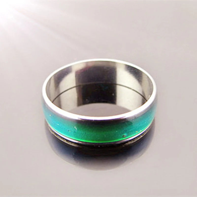 1pc Stainless Steel Mood Ring Changing Color Rings Emotion Feeling Temperature Ring additional angle