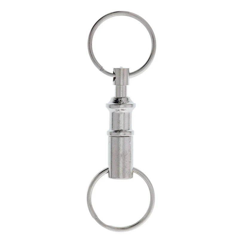 Detachable Key Ring with Snap Lock | Steel Chrome Keychain Holder lifestyle view