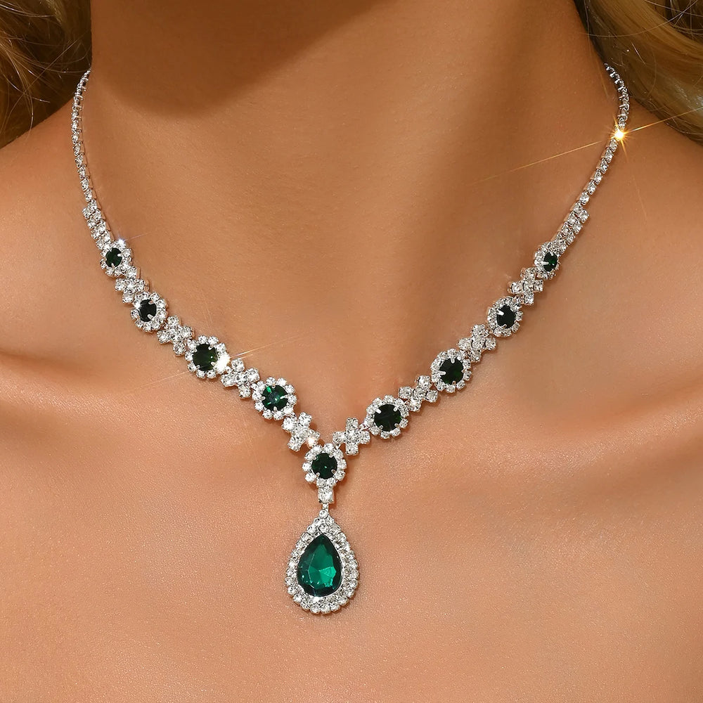 1PC Women's Fashion Waterdrop Flower Design Necklace Jewelry Suitable for Date, Party, F detail view