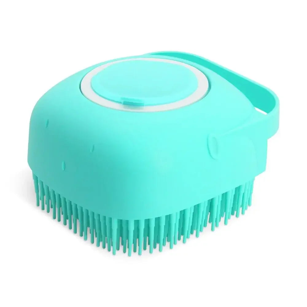 Soft Silicone Pet Shampoo Brush | 2.7oz Dog Cat Bathing Massage Comb detail view