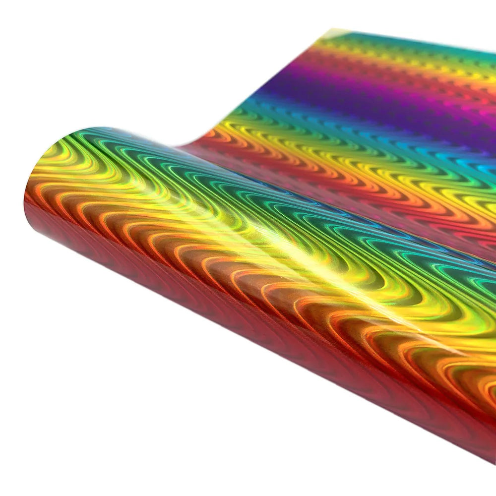 Rainbow Gradient Adhesive Craft Vinyl Sheet | Self-Adhesive Decal for DIY Crafts, Walls, detail view