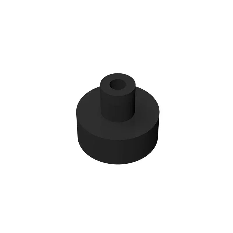 Gobricks Tile Round 1x1 with Bar and Pin Holder | Compatible Building Block alternate view
