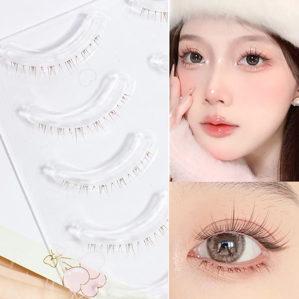 Menglu Natural Short Lower Lashes | Hand-Painted Style Fake Eyelashes additional angle