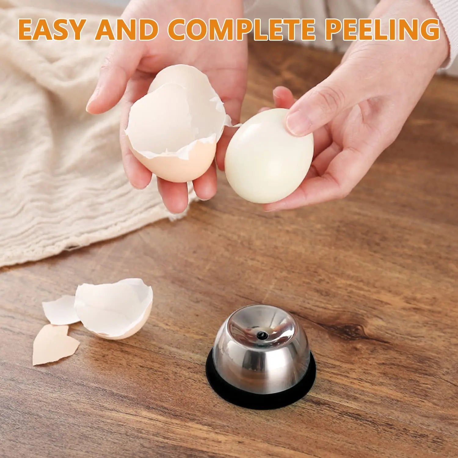 Egg Piercer with Sturdy Base | Stainless Steel Egg Hole Puncher for Perfect Hard Boil alternate view