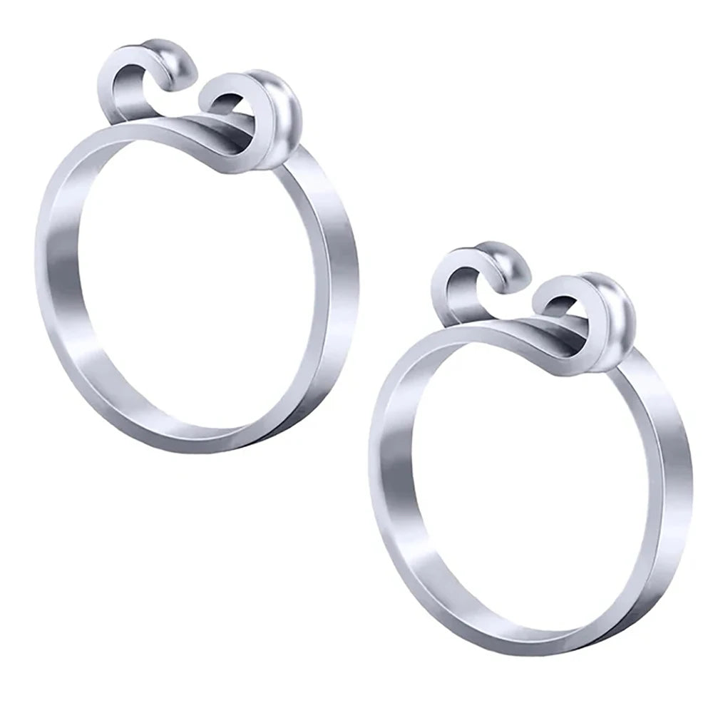 2pcs Adjustable Knitting Crochet Loop Ring Knittied Yarn Guide Finger Faster Holder Thim detail view