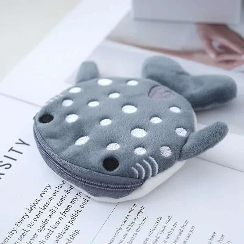 Cute Animal Plush Coin Purse | Zipper Change Purse with Keychain Mini Wallet lifestyle view