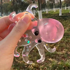 Squishy Ocean Octopus Squeeze Fidget Toy Simulation Stress Relief Slow Rebound Toy Can close-up view