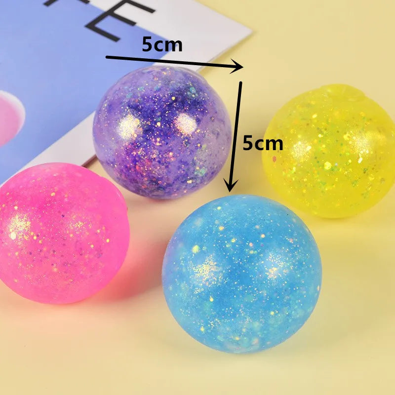 Maltose Colorful Aurora Duck Squeeze Toy Soft Cute Animal Stress Relief Decompression close-up view