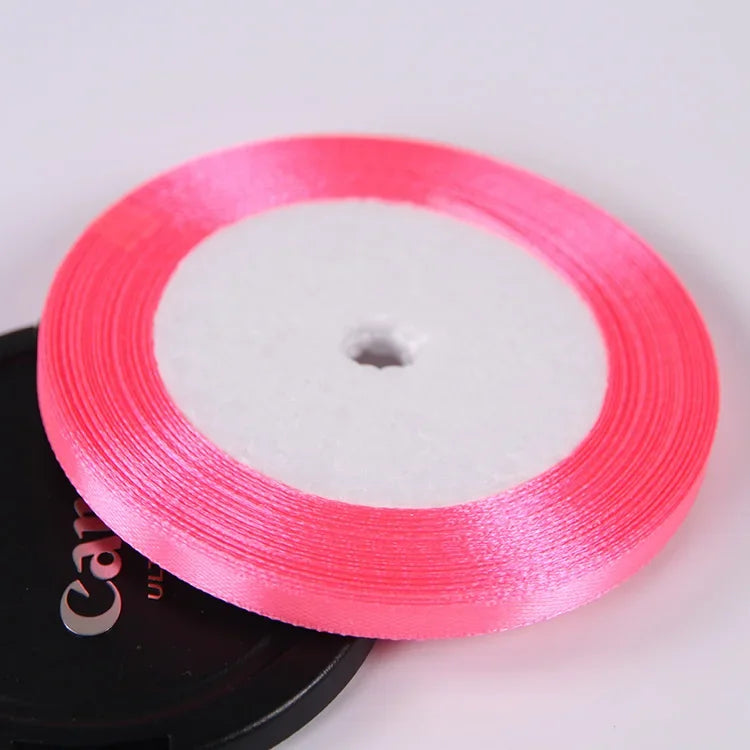 22 Meters/Roll 6mm Silk Satin Ribbons Christmas Halloween Birthday Party Gift Wrappin lifestyle view