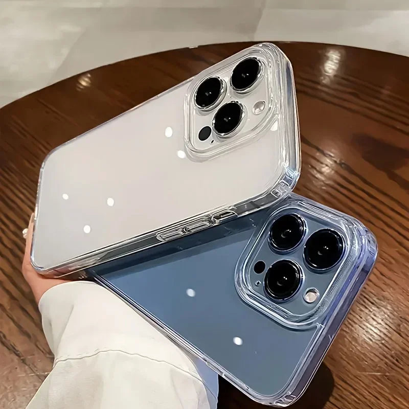Luxury Transparent Phone Case For iPhone Duo 18 17 16 15 14 Plus 13 12 11 Pro Max Sho lifestyle view