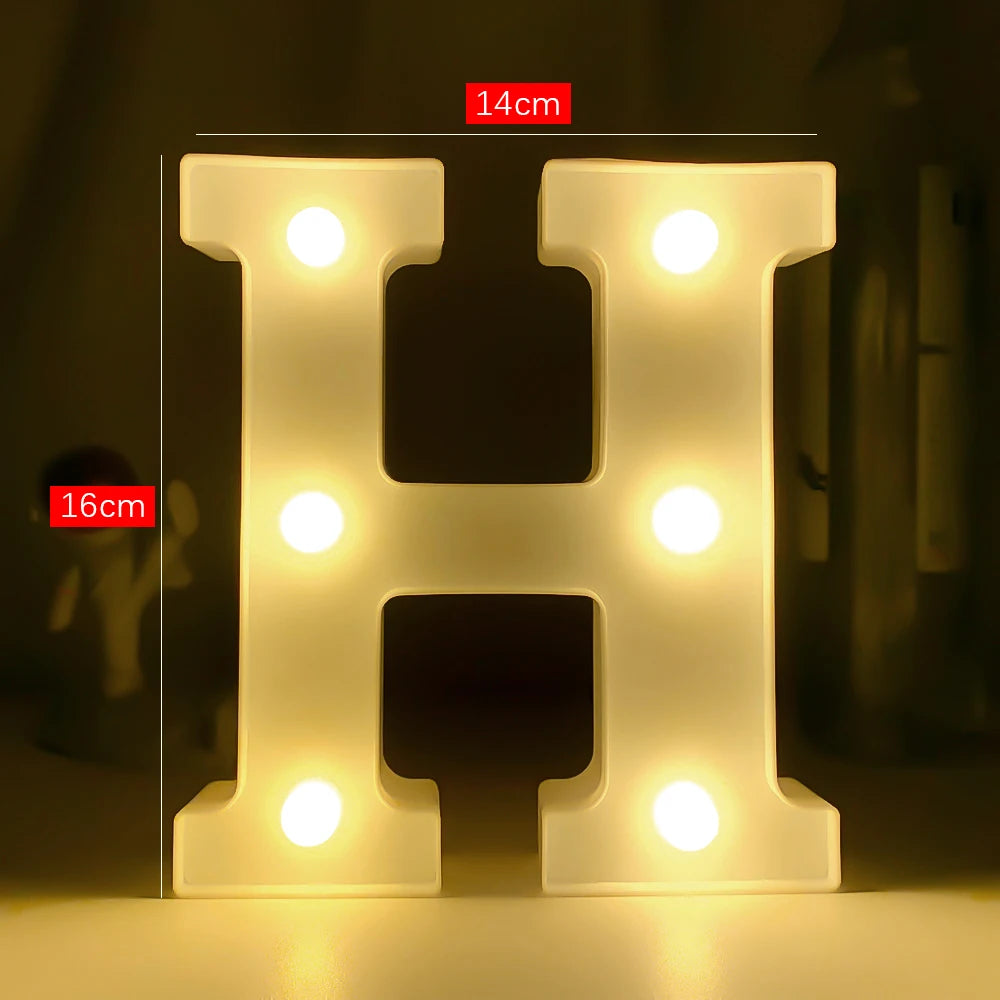 Creative Luminous Letter Night Light | Battery-Powered LED Decor for Parties alternate view