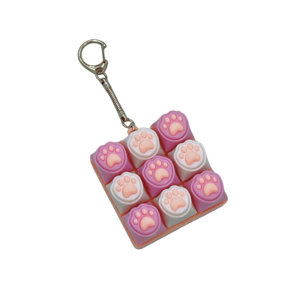 Keyboard Fidget Toys LED Crystal Keycap Keychain Stress Relief Fingertip Gadget Decompre detail view