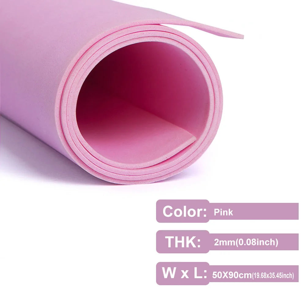 2mm Thick Multicolor EVA Foam Paper Sheet | 50x90cm DIY Craft Foam close-up view