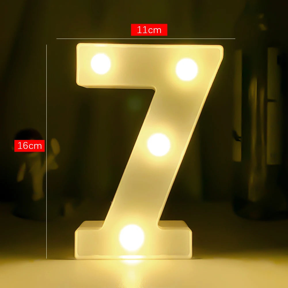Creative Luminous Letter Night Light | Battery-Powered LED Decor for Parties additional angle
