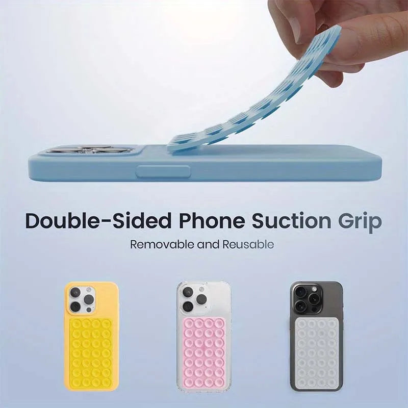 Silicone Suction Cup Phone Stand, Hands-Free Double-Sided Grip
