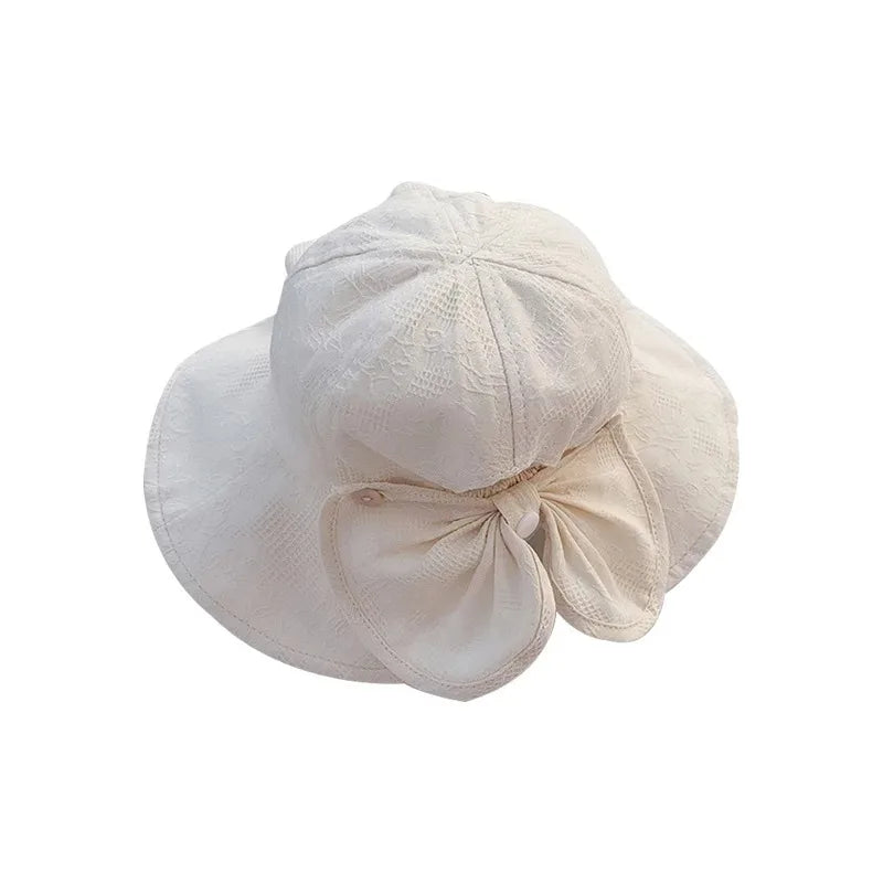 Princess Baby Bucket Hat for Girls | Big Bow Summer Sun Hat alternate view