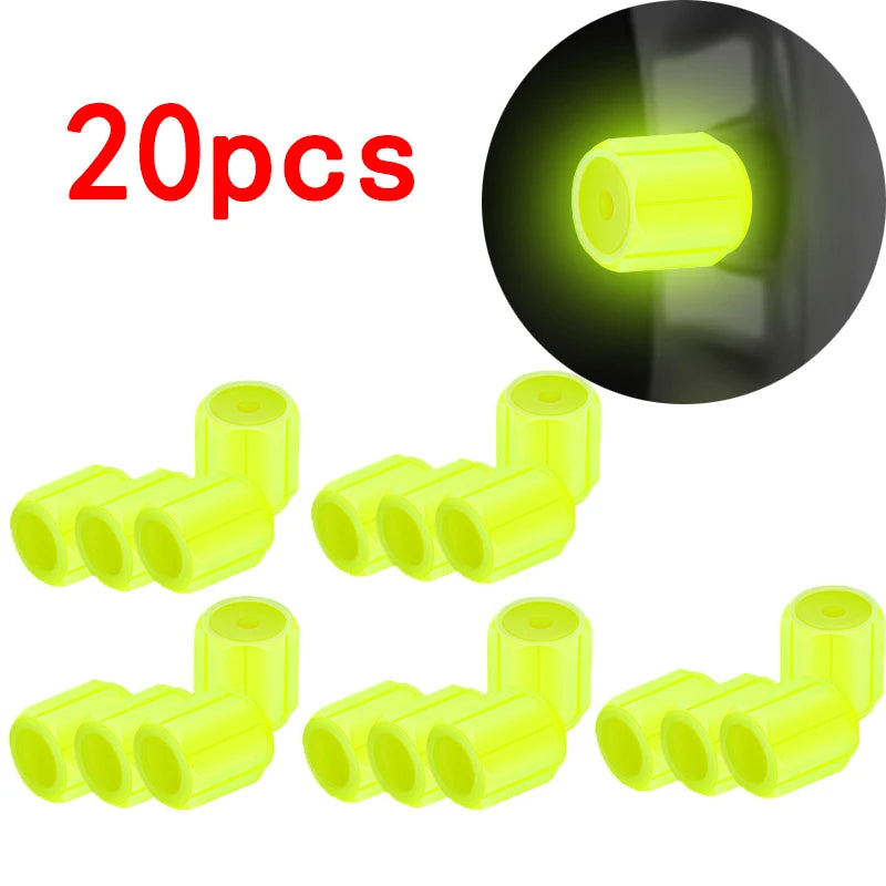 Luminous Tire Valve Caps Car Motorcycle 4/8/20 Pcs detail view