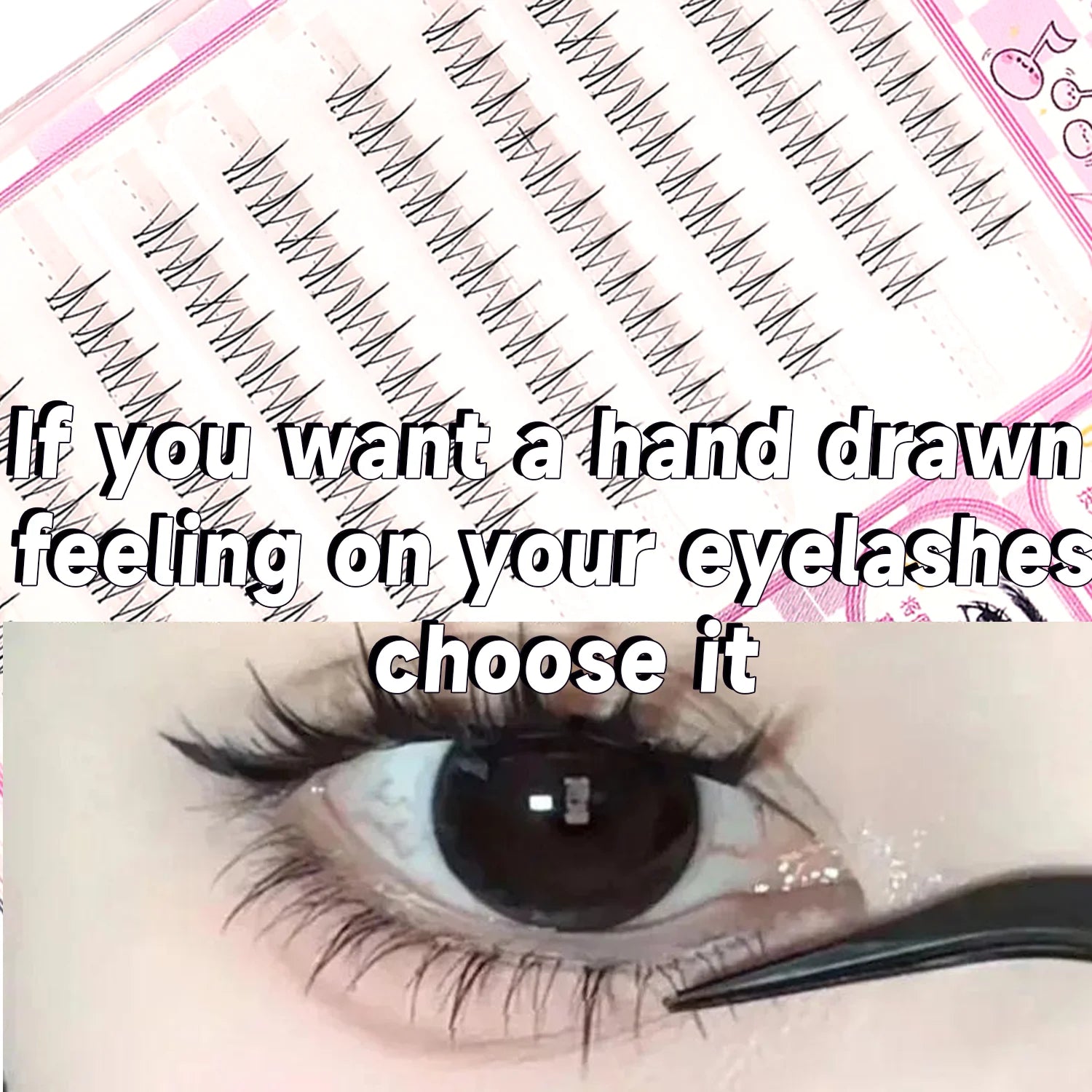 Natural Look Small Flame Lower Eyelashes | Glue-Free Easy Application Beginner Friend lifestyle view