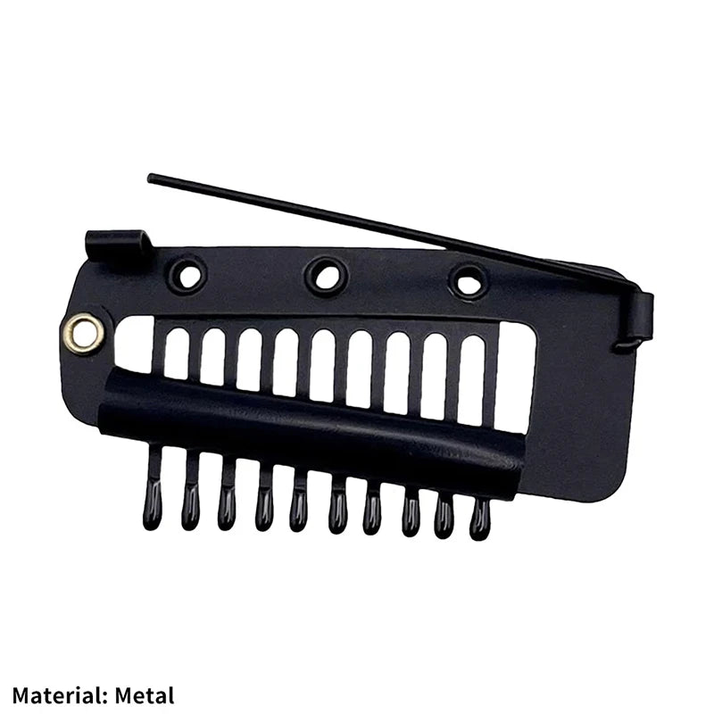 1/5 Pcs With Safety Pin 10-Teeth Strong Chunni Grip Hair Clip Comb Setting Grip Clips close-up view