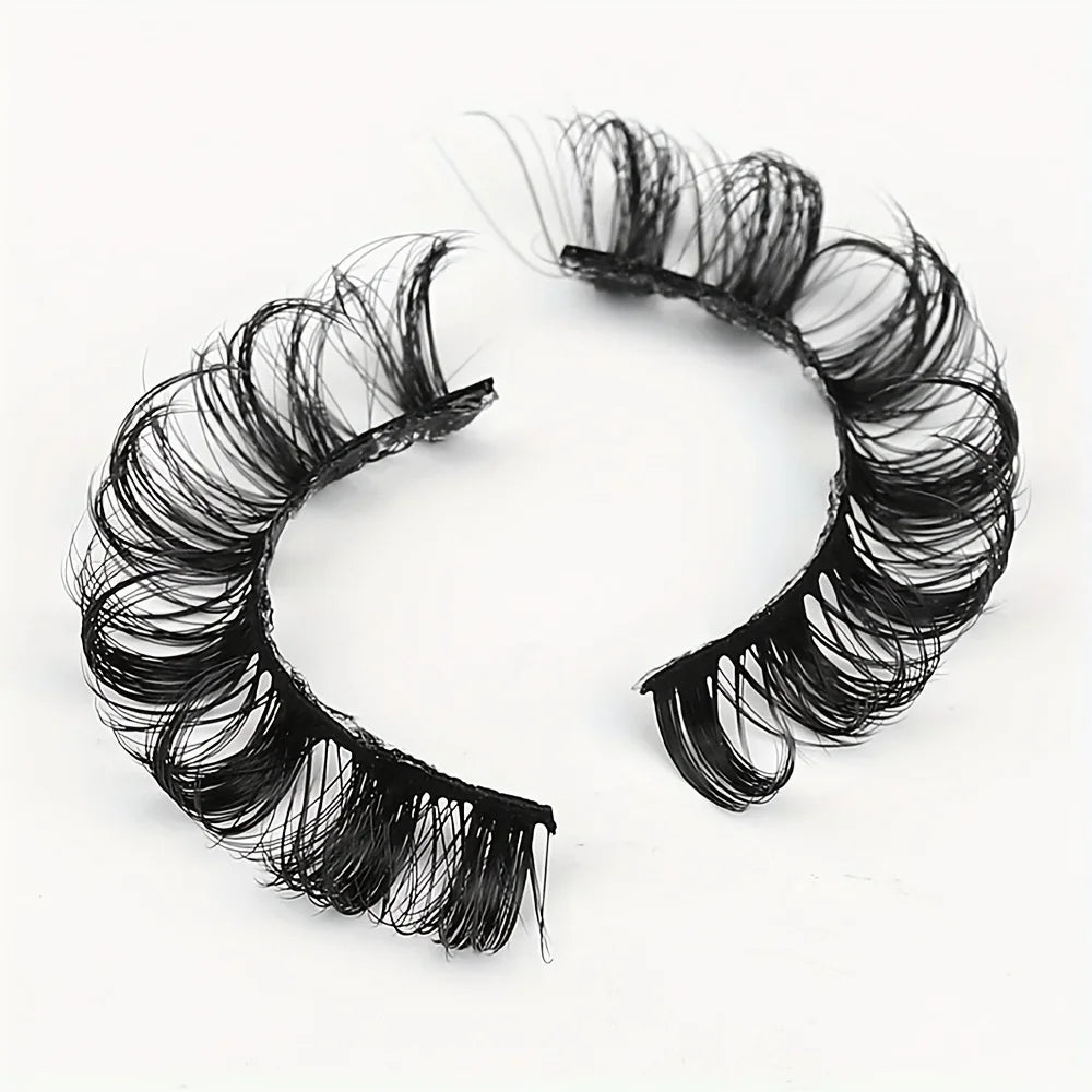 10 Pairs Russian Strip Lashes DD Curl | Fluffy Wispy Faux Mink Eyelashes Pack lifestyle view