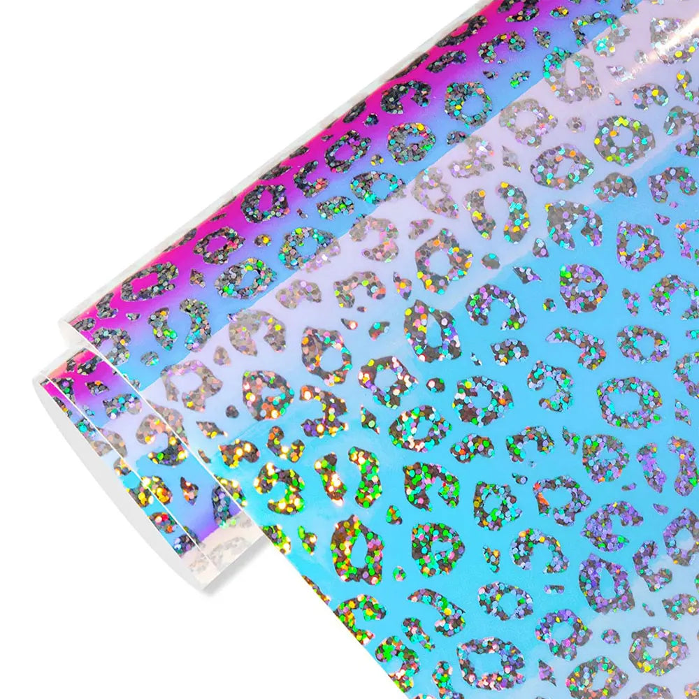 Rainbow Gradient Adhesive Craft Vinyl Sheet | Self-Adhesive Decal for DIY Crafts, Wall close-up view