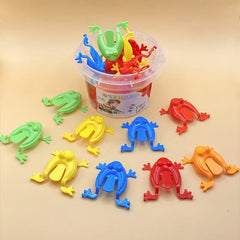 12/24/36pcs Mixed Color Jumping Frog Bounce Fidget Toys Antistress Relieve Family Game close-up view