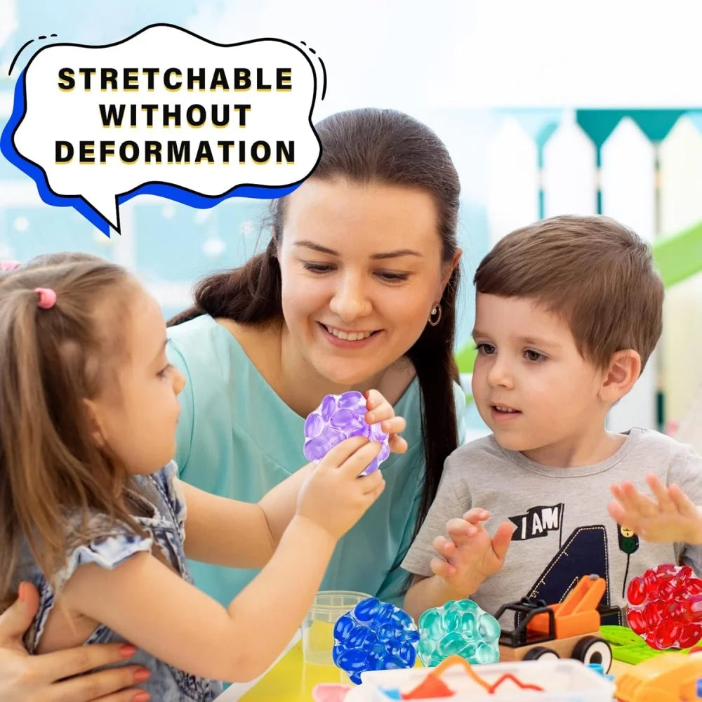 Crunchy Stress Ball Gem Squishy Toy Colorful Stress Relief Toy for Kids Adults Auti additional angle