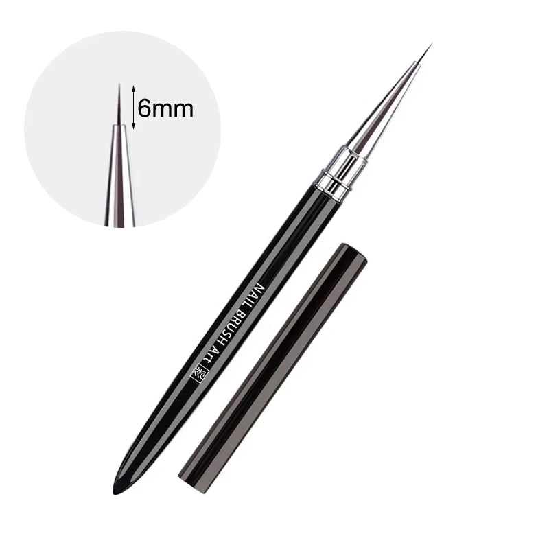 Nail Art Brush Metal Handle Phototherapy Acrylic UV Gel Brush Nails Extension Builder alternate view