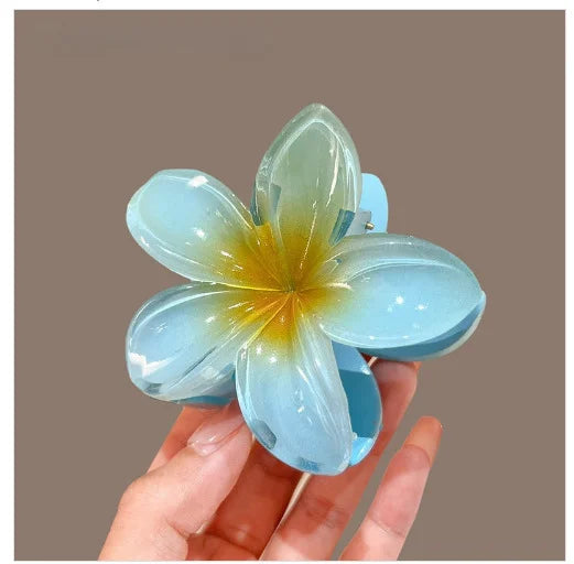 Bohemian Flower Hair Claw Clip For Women Sweet Floral Hair Claws Crab Clamp Barrettes close-up view