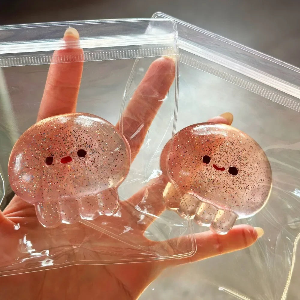 Taba Squishy Jellyfish | Kawaii Stress Relieving Sensory Fidget Toy for Anxiety and R alternate view