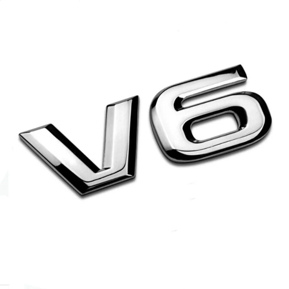 DSYCAR 1Pcs Fashion 3D Metal V6 Engine Display Car Sticker Emblem Badge for Cars Deco alternate view