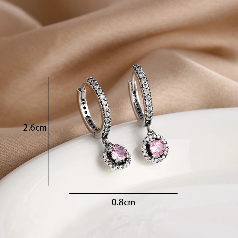2026 New Hot Sale Blue Zircon Earrings for Women with European and American Style Fas lifestyle view