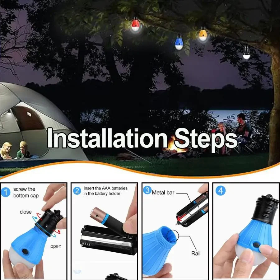 Portable Camping Light | Super Bright LED Lantern Bulb for Emergencies lifestyle view