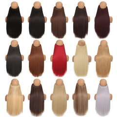 Fish line hair extension piece | 40cm 50cm 60cm straight and curly daily wear for wom alternate view