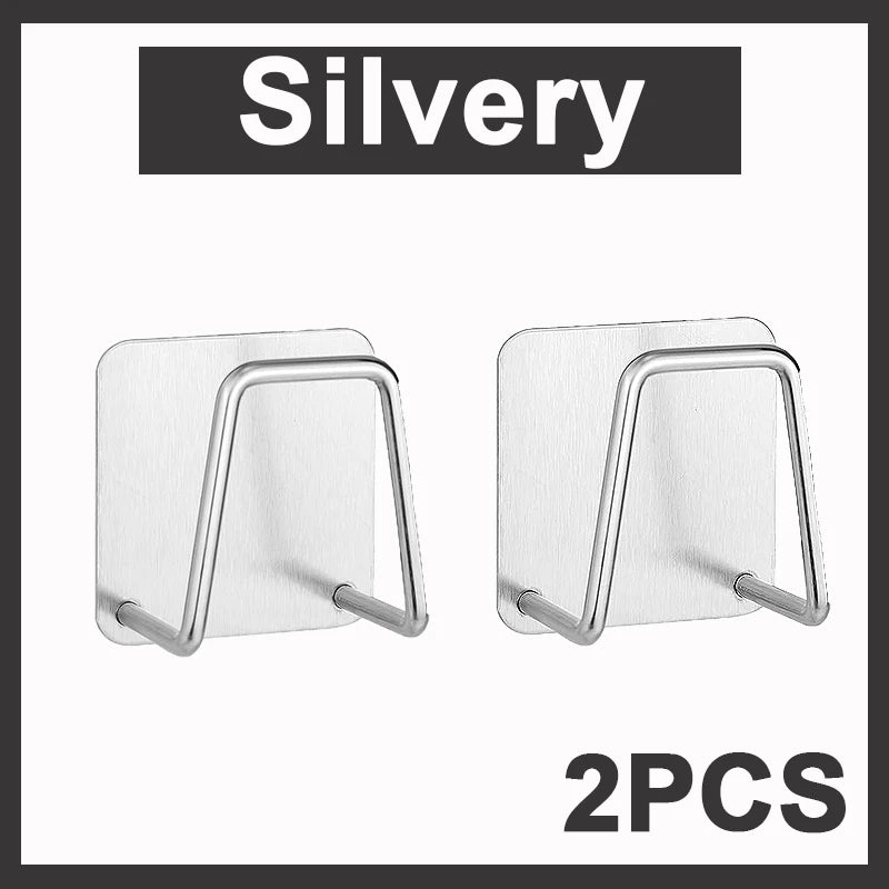 2pcs Sink Sponge Holder for Kitchen Slivery Stainless Steel Household Water Channel Dish detail view