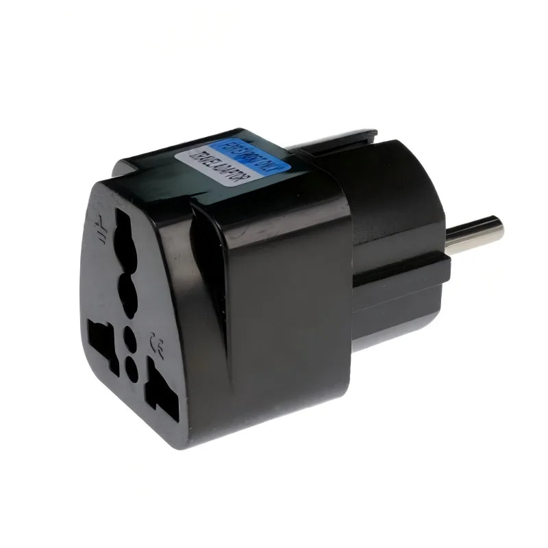 International Travel Power Adapter to Euro Plug Converter close-up view