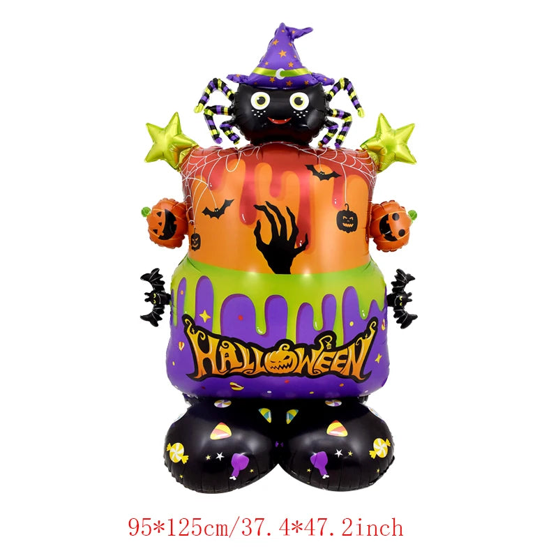 Stand Pedestal Halloween Party Balloons Ghost Skull Pumpkin Tree Wizard Shape Balloon lifestyle view